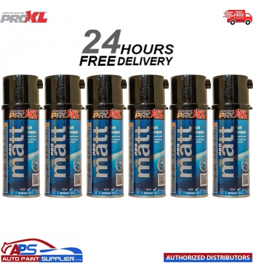 6x ProXL ProMatt 400ml Aerosol Lacquer Clearcoat Pro XL Pro Matt